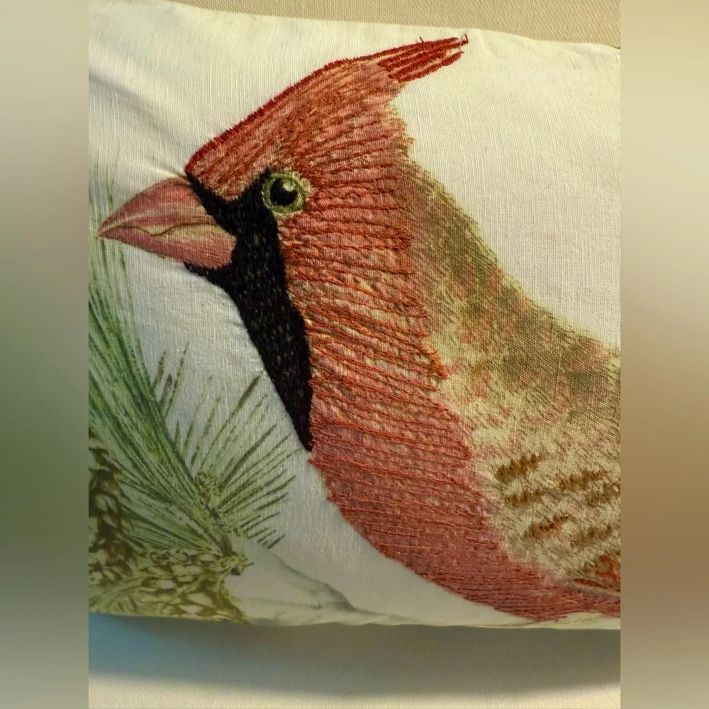 Pottery Barn Winter Fauna Cardinal Indoor Outdoor Pillow 16x 26